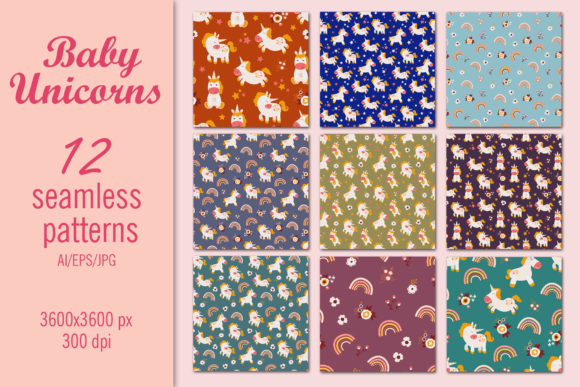 Baby Unicorns - Pattern