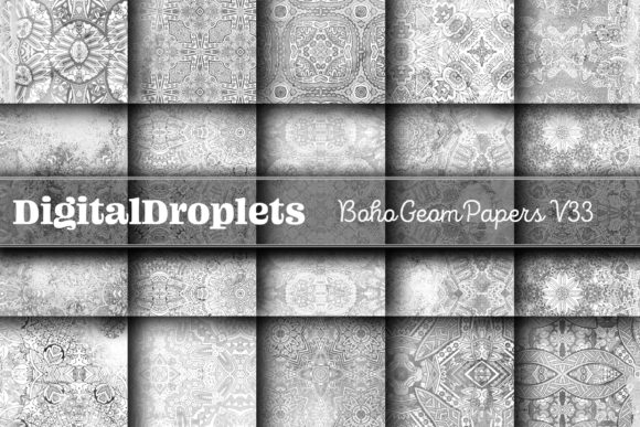 Boho Geom Papers Vol. 33 Collection: A Creative Resource for Artistic Projects