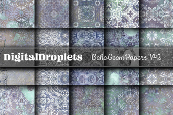 Boho Geom Papers Vol. 42 Collection: A Creative Resource for Artistic Projects