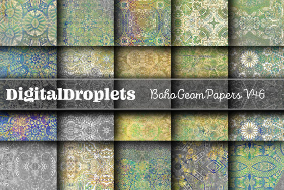 Boho Geom Papers Vol. 46 Collection: A Creative Fusion of Geometry and Boho Style