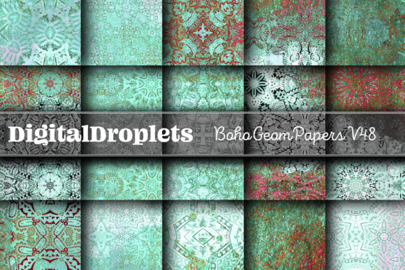 Boho Geom Papers Vol. 48 Collection: A Creative Fusion of Geometry and Boho Style