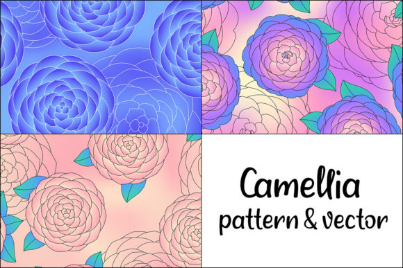 Camellia – Pattern and Vector: Modern Patterns and Illustrations with Gradients for Creative Professionals
