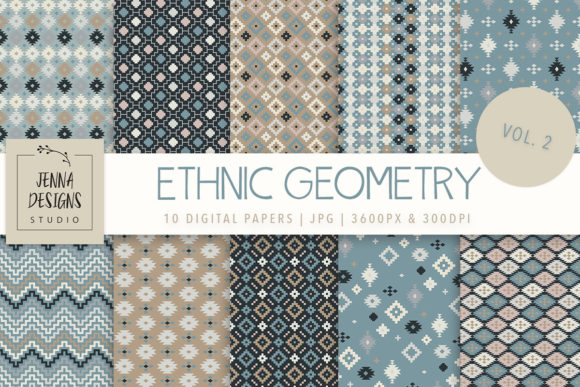 Ethnic Geometry Vol. 2 Digital Papers
