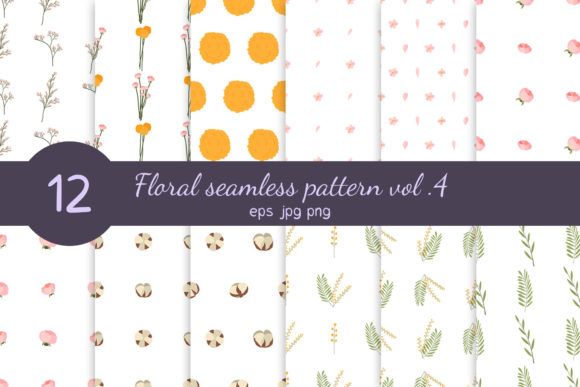 Floral Seamless Pattern Vol 4: A Versatile Design Resource for Creative Professionals