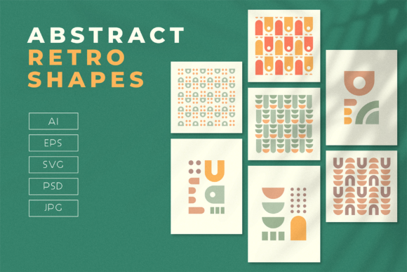 Geometric Abstract Retro Vector Shapes