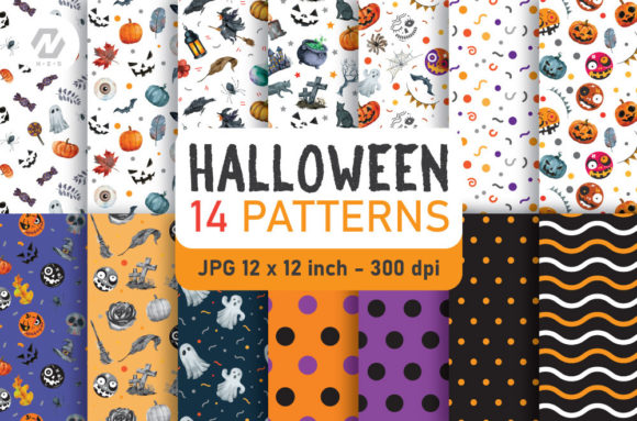 Halloween Digital Paper Pattern Bundle: A Creative Solution for All Your Design Needs