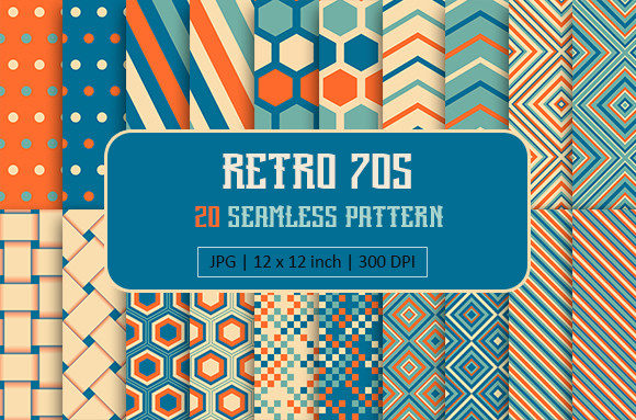 Retro 70s Seamless Pattern Bundle