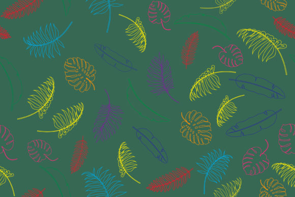 Seamless Doodle Tropical Leaf Pattern: A Versatile Design for Creative Projects