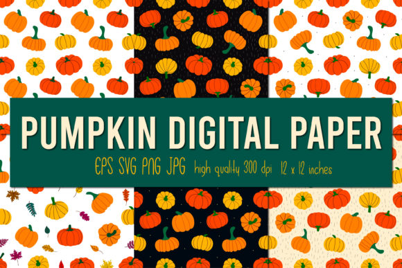 Thanksgiving Pumpkin Digital Paper